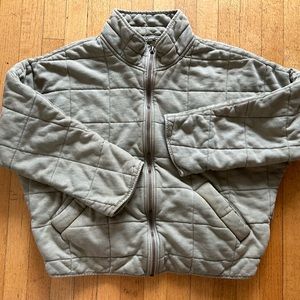 Free People Quilted Dolman Jacket - Sage/Olive - Medium